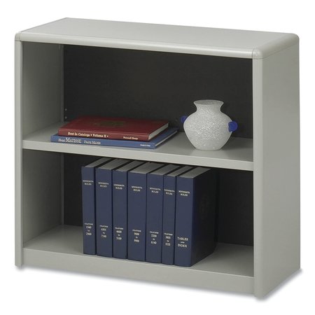 Safco ValueMate Economy Bookcase, Two-Shelf, 31.75w x 13.5d x 28h, Gray 7170GR